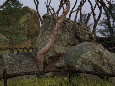 Horror Forest and Graveyard 3D Model
