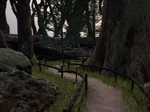 Horror Forest and Graveyard 3Dモデル