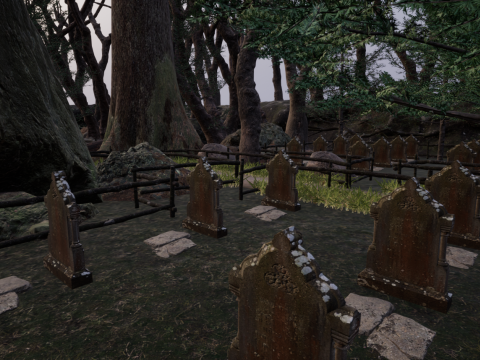 Horror Forest and Graveyard 3Dモデル