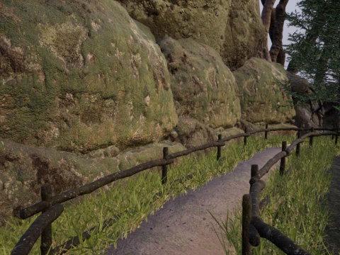 Horror Forest and Graveyard 3D Model