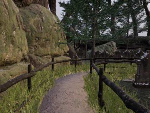 Horror Forest and Graveyard 3D Model