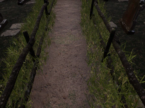 Horror Forest and Graveyard 3D Model