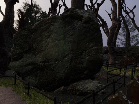 Horror Forest and Graveyard 3D Model