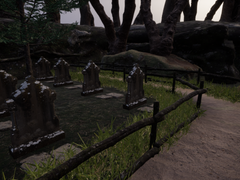 Horror Forest and Graveyard 3Dモデル