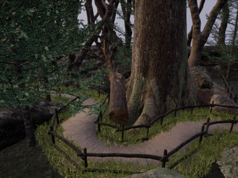 Horror Forest and Graveyard 3D Model