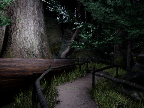 Horror Forest and Graveyard 3D Model
