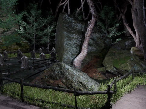 Horror Forest and Graveyard 3D Model