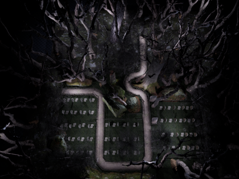 Horror Forest and Graveyard 3Dモデル