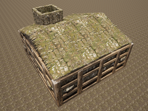 Horse Barn Exterior and Interior Modello 3D