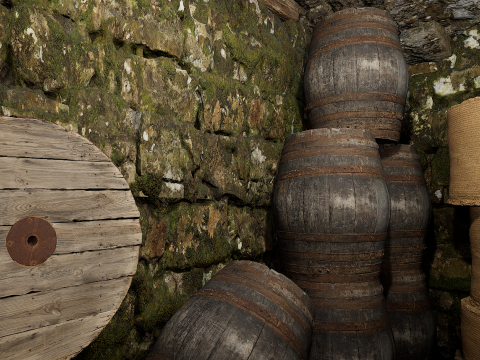 Horse Barn Exterior and Interior Modello 3D