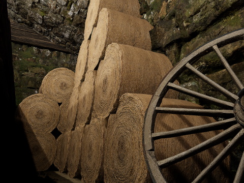 Horse Barn Exterior and Interior Modello 3D