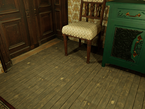 Victorian Room Highly Detailed 3D मॉडल