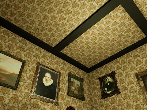 Victorian Room Highly Detailed 3D मॉडल
