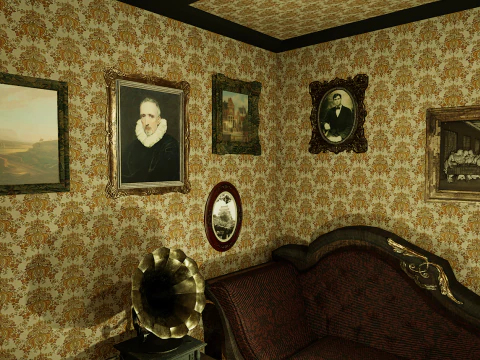 Victorian Room Highly Detailed 3D Model