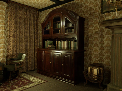 Victorian Room Highly Detailed 3D Model