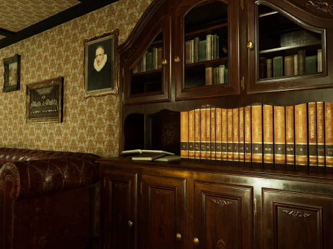 Victorian Room Highly Detailed 3D Model
