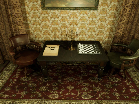 Victorian Room Highly Detailed 3D Model