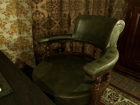 Victorian Room Highly Detailed 3D मॉडल