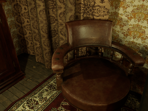 Victorian Room Highly Detailed 3D मॉडल