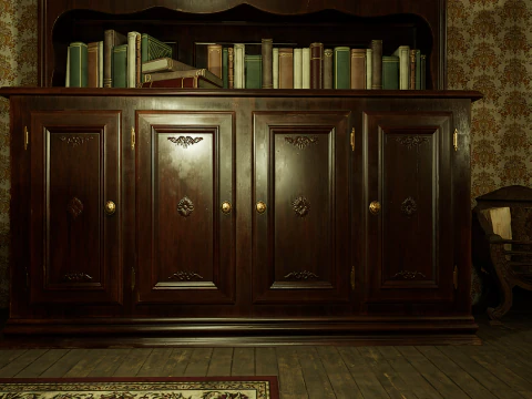 Victorian Room Highly Detailed 3D Model