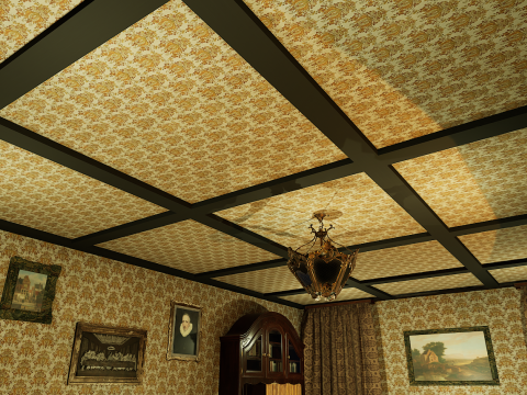 Victorian Room Highly Detailed 3D मॉडल