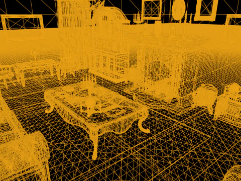 Victorian Room Highly Detailed 3D Model
