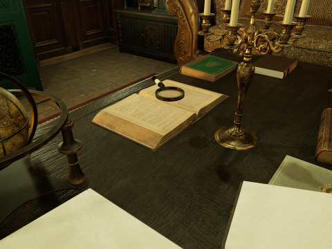 Victorian Living Room Highly Detailed 3D-Modell