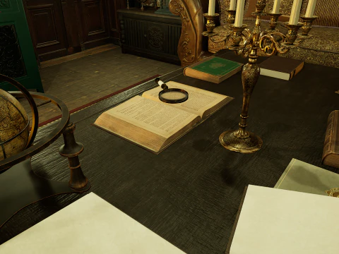 Victorian Living Room Highly Detailed 3D Model