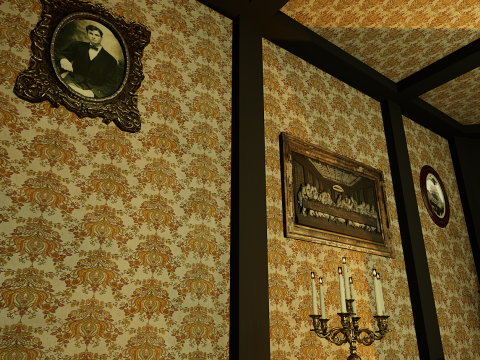 Victorian Living Room Highly Detailed 3D-Modell