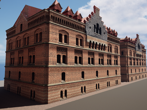 Big Building Apartment Design 3D Model