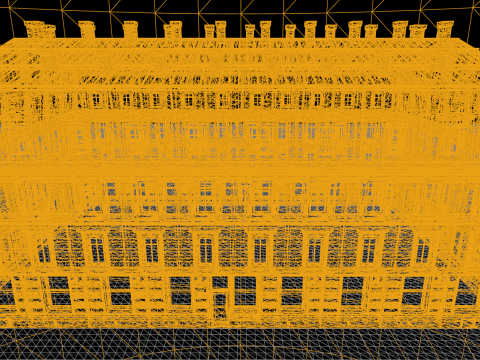 Mega Modular Apartment Building Model 3D