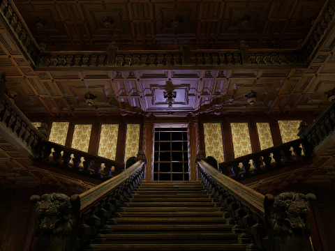 Three Story Mega Victorian Mansion-Hotel 3D Model