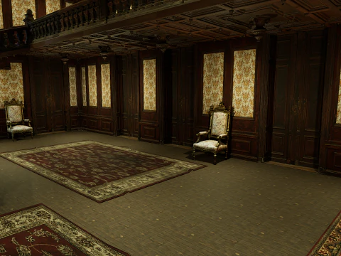 Three Story Mega Victorian Mansion-Hotel 3D Model