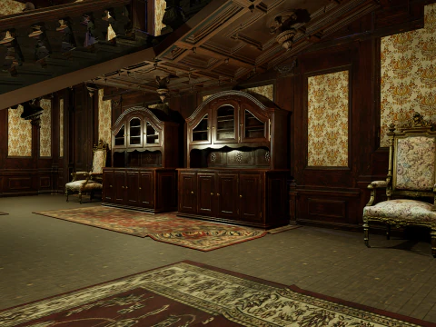 Three Story Mega Victorian Mansion-Hotel 3D Model