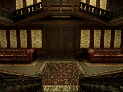 Three Story Mega Victorian Mansion-Hotel 3D Model