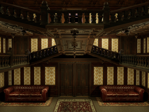 Three Story Mega Victorian Mansion-Hotel 3D Model
