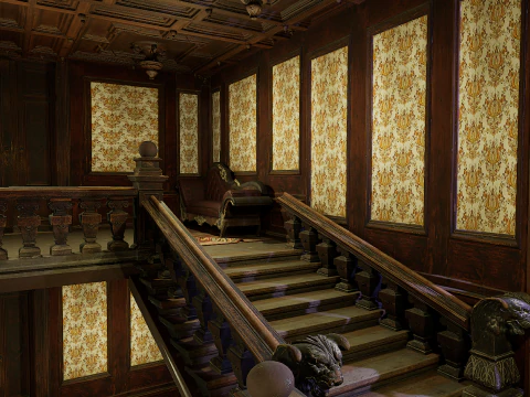 Three Story Mega Victorian Mansion-Hotel 3D Model