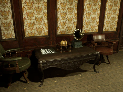 Three Story Mega Victorian Mansion-Hotel 3D Model