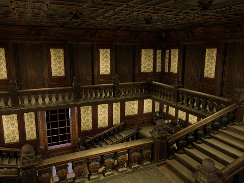 Three Story Mega Victorian Mansion-Hotel 3D Model