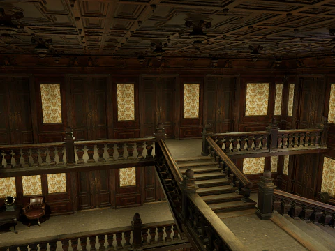 Three Story Mega Victorian Mansion-Hotel 3D Model