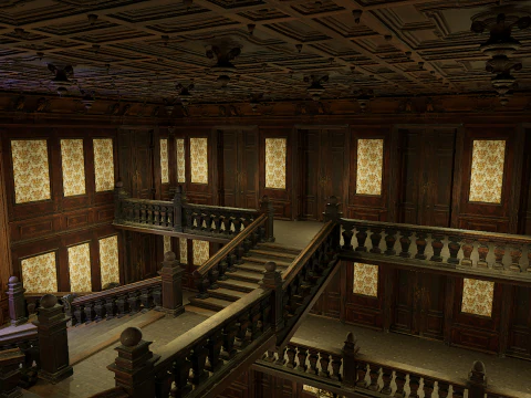 Three Story Mega Victorian Mansion-Hotel 3D Model