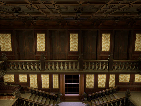 Three Story Mega Victorian Mansion-Hotel 3D Model