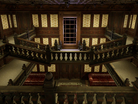 Three Story Mega Victorian Mansion-Hotel 3D Model