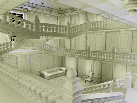 Three Story Mega Victorian Mansion-Hotel 3D Model