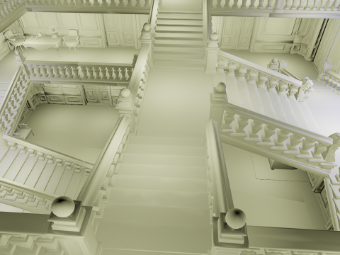 Three Story Mega Victorian Mansion-Hotel 3D Model