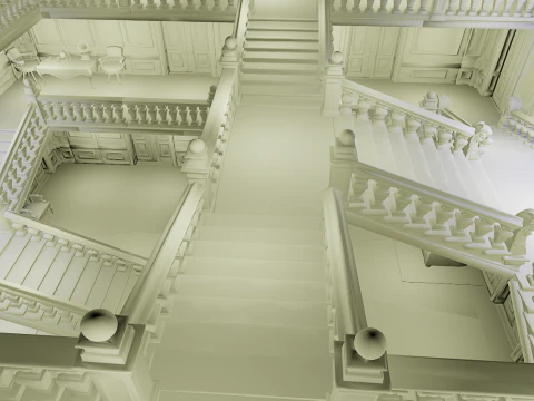 Three Story Mega Victorian Mansion-Hotel 3D Model