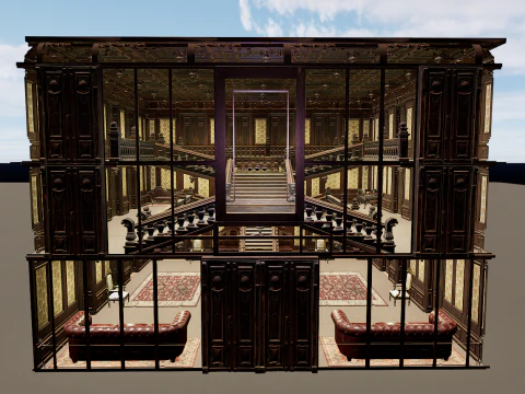 Three Story Mega Victorian Mansion-Hotel 3D Model