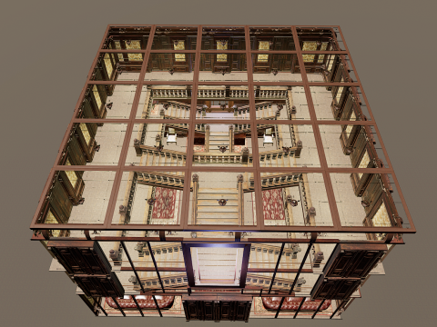 Three Story Mega Victorian Mansion-Hotel 3D Model