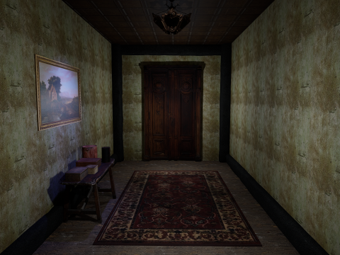 Abandoned Old Horror Mansion Room 3D Model
