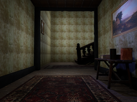 Abandoned Old Horror Mansion Room 3D Model